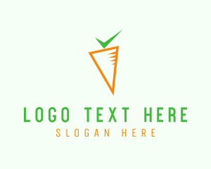 Carrot Check Vegetable Logo