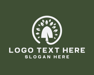 Vegetation - Landscaping Shovel Tool logo design