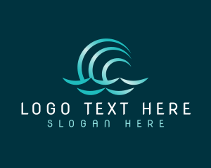 Resort - Waves Ocean Water logo design