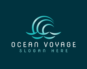 Waves Ocean Water logo design