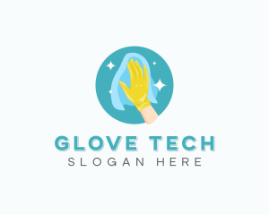 Hand Cleaning Gloves logo design