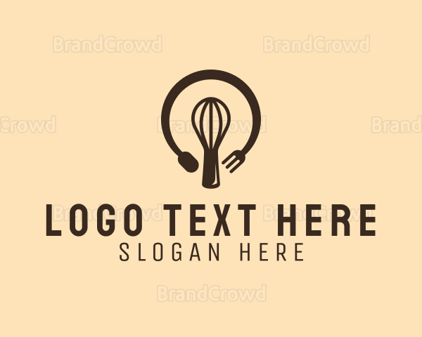 Bakery Lightbulb Idea Logo