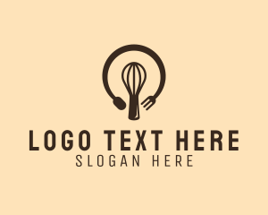 Fork - Bakery Lightbulb Idea logo design