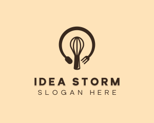 Bakery Lightbulb Idea logo design