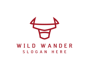 Native Wildlife Bull logo design