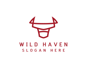 Wildlife Bull Cattle logo design