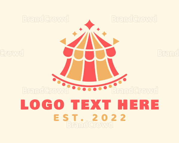 Fun Carnival Circus Tent Logo