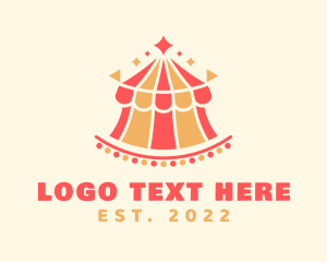 Event Rental - Fun Carnival Circus Tent logo design