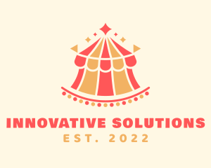 Attractions - Fun Carnival Circus Tent logo design