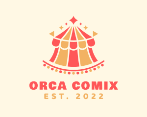 Joke - Fun Carnival Circus Tent logo design