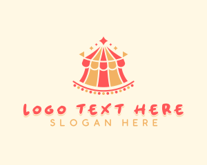 Fair - Fun Carnival Circus Tent logo design