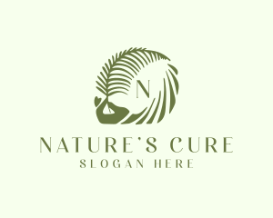 Tropical Leaf Organic Spa logo design