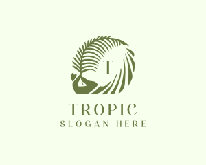 Tropical Leaf Organic Spa logo design