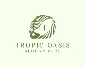 Tropical Leaf Organic Spa logo design