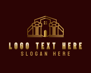 House - Real Estate Mansion Contractor logo design