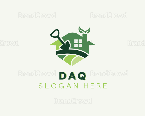 Garden Shovel House Landscaping Logo