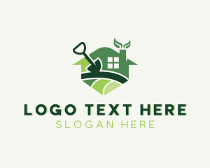 Lawn - Garden Shovel House Landscaping logo design