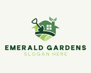 Garden Shovel House Landscaping  logo design