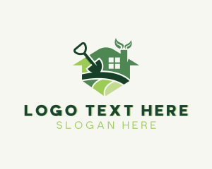 Garden Shovel House Landscaping  logo design