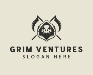 Grim Reaper Monster logo design