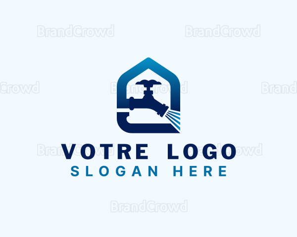 House Plumbing Faucet Logo