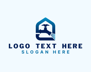 Maintenance - House Plumbing Faucet logo design