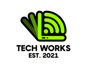 Desktop - Laptop Wi-Fi Connection logo design
