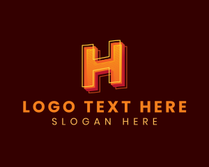 Letter H - Media Startup Company Letter H logo design