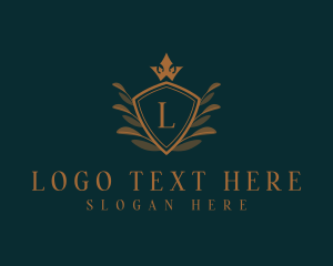 Premium - Elegant Shield Crown logo design