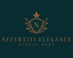 Elegant Shield Crown logo design