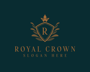 Elegant Shield Crown logo design