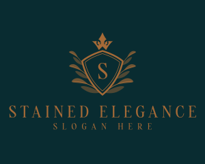 Elegant Shield Crown logo design