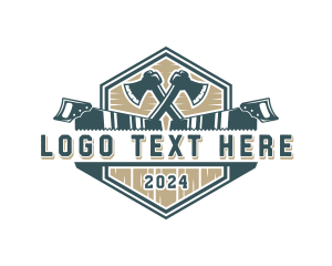 Craft - Lumberjack Axe Handsaw logo design