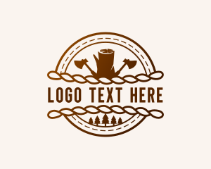 Log - Woodwork Axe Lumberjack logo design