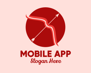 Dating App - Red Cupid Arrow logo design