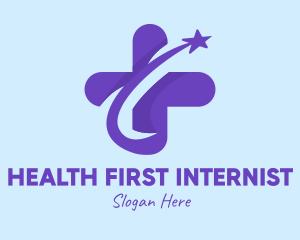 Violet Star Hospital logo design