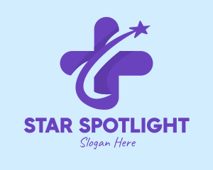 Violet Star Hospital logo design