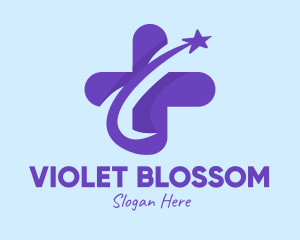 Violet Star Hospital logo design