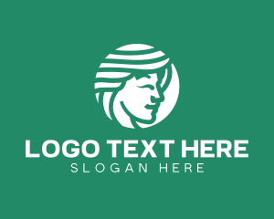Head - Happy Woman Head logo design