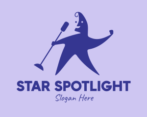 Talent Show - Blue Superstar Singer logo design