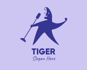Concert - Blue Superstar Singer logo design