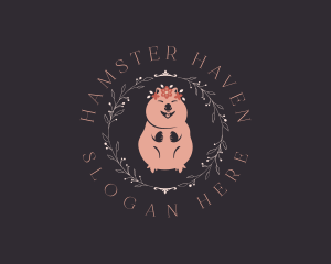 Cute Floral Quokka logo design