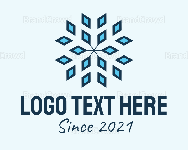 Blue Diamond Snowflake Logo