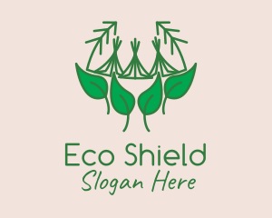 Eco Leaf Tent logo design