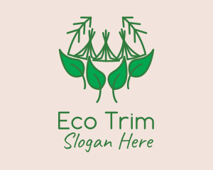 Eco Leaf Tent logo design