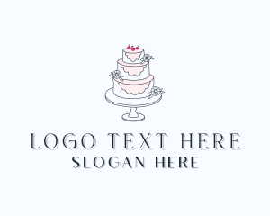Baking - Wedding Cherry Cake logo design