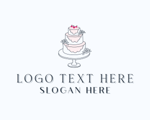 Patisserie - Wedding Cherry Cake logo design