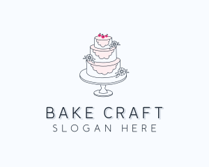 Wedding Cherry Cake logo design