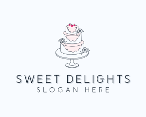 Wedding Cherry Cake logo design