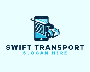 Mobile Truck Transport logo design